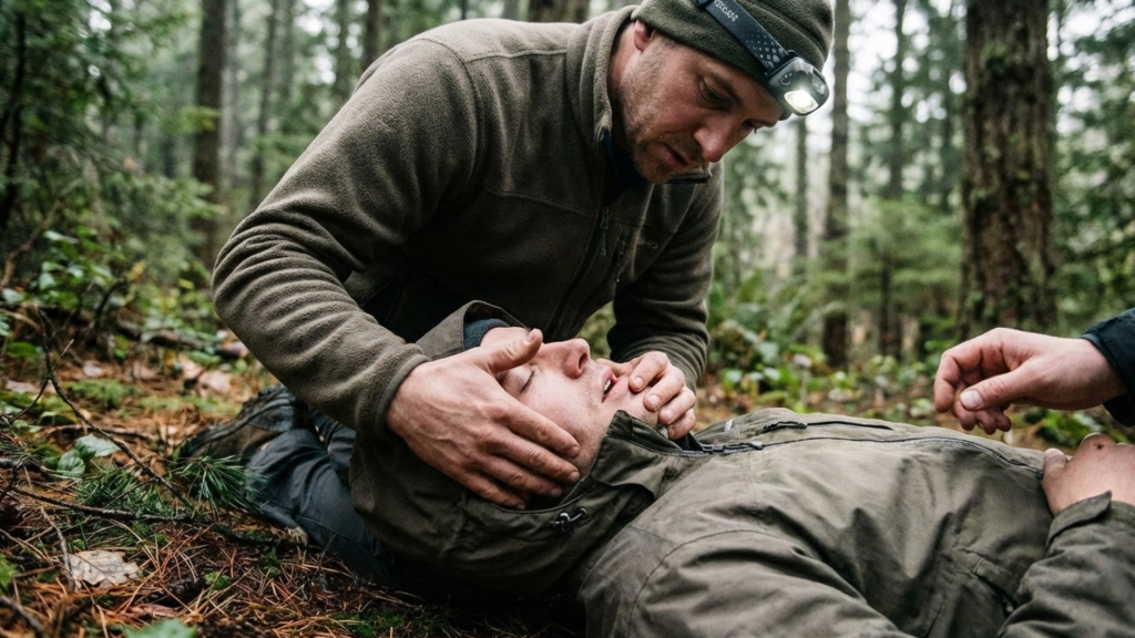 Wilderness first aid risk management techniques for treating lacerations without medical kit
